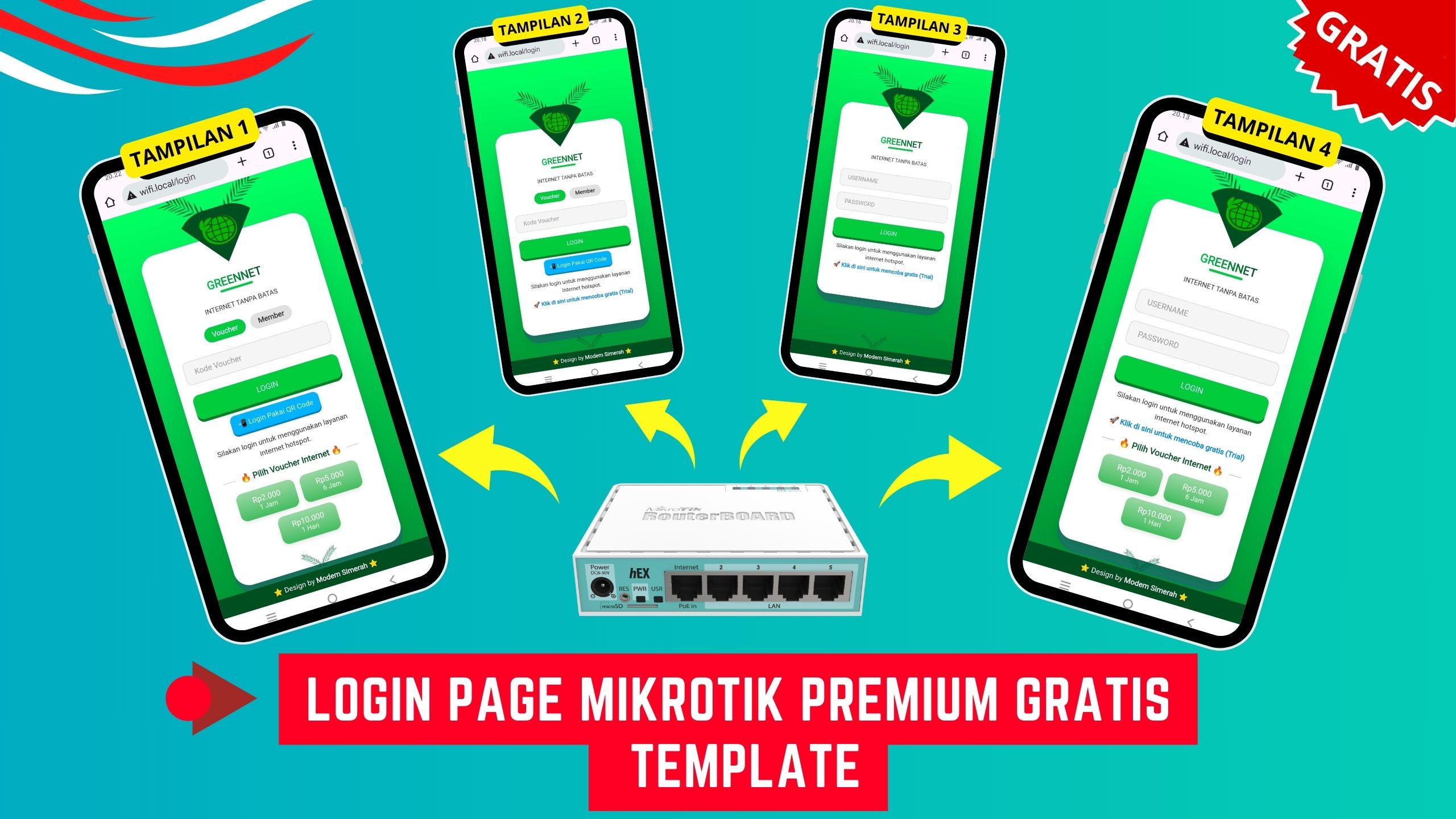 Login Page Hotspot MikroTik Premium Gratis
